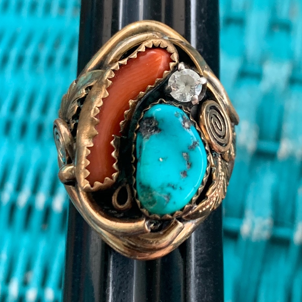 Native Sterling Turquoise Ring 10
